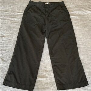 Weatherproof Army Green Wide-Leg Pants